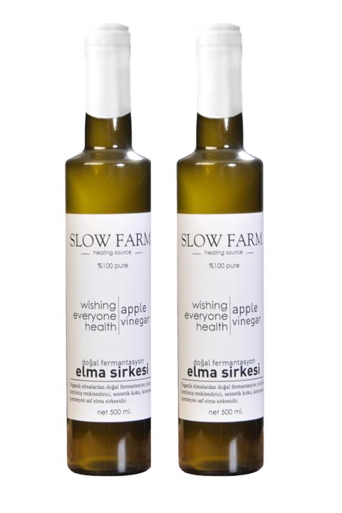 SLOW FARM Doğal Fermente Elma Sirkesi 2'li Paket