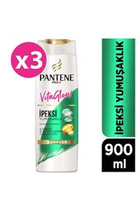 Pantene  Vitaglow İpeksi Yumuşaklık Şampuan 900ml (300ml x 3)