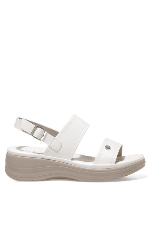 Nine West ADEVIEL 1FX Beyaz Kadın Kalın Tabanlı Sandalet 101029347