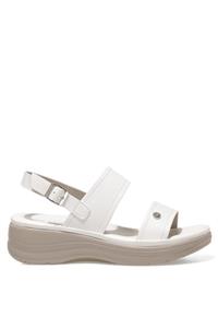 Nine West ADEVIEL 1FX Beyaz Kadın Kalın Tabanlı Sandalet 101029347