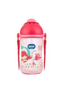 Wee Kırmızı Renkli Baby Pipetli Bardak 380 ml