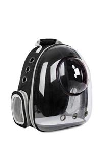 ACTİREX Pet Accessories Siyah Fanuslu Astronot Kedi Köpek Taşıma Çantası