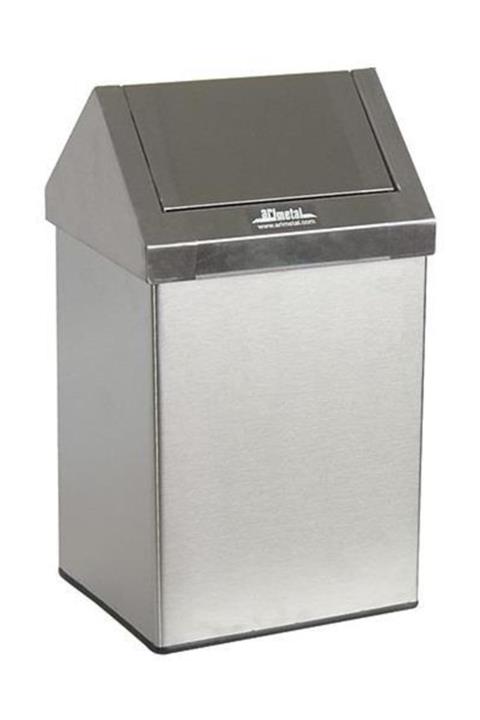 Arı Metal 1311 Sallanır Çatı Kapak Paslanmaz Çöp Kovası 100 lt