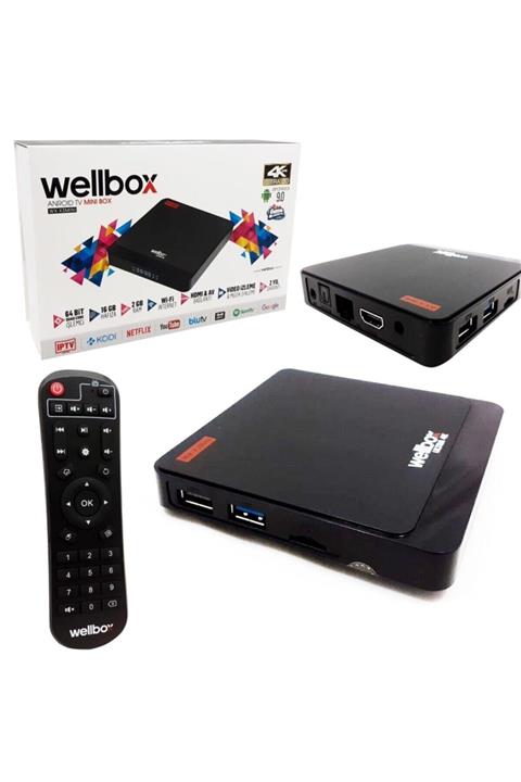 wellbox Uydu Alıcı Androıd 9.0 Wifi Ethernet Sd 4k 2gb Ram 16gb Hafıza Wx-x3mını