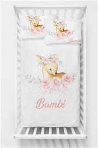 Homamia Beyaz Bambi Bebek Nevresim Seti