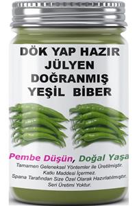 SPANA Dök Yap Hazır Jülyen Doğranmış Ayıklanmış Yeşil Biber Ev Yapımı Katkısız 330 Gr