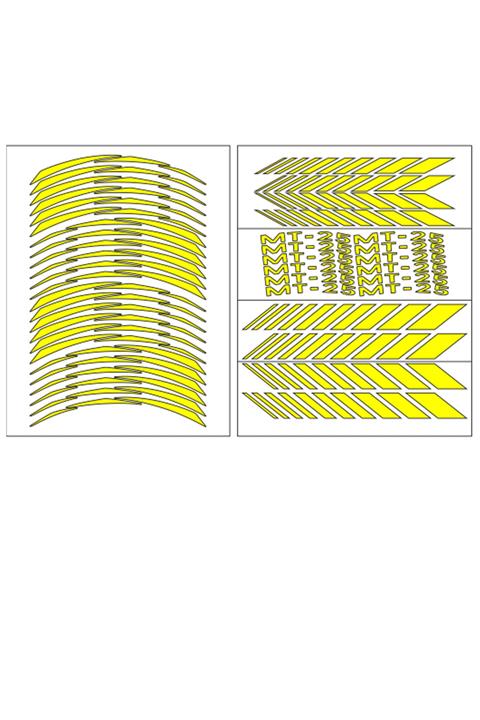 Yamaha Reflektör Sarı Mt-25 Racıng Jant Şeridi