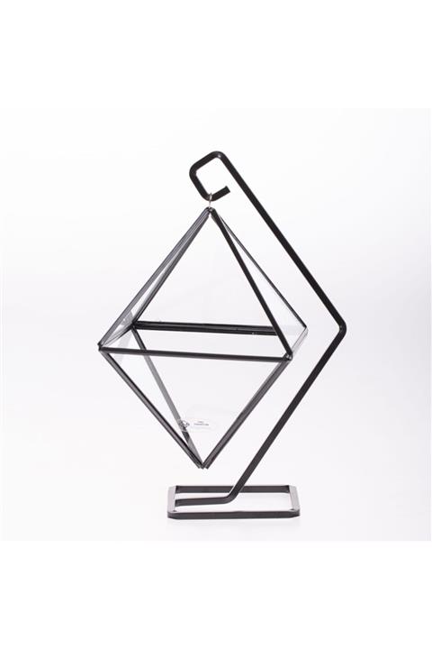 Cicegimsen Fnd 204a Siyah Cam Geometrik Teraryum