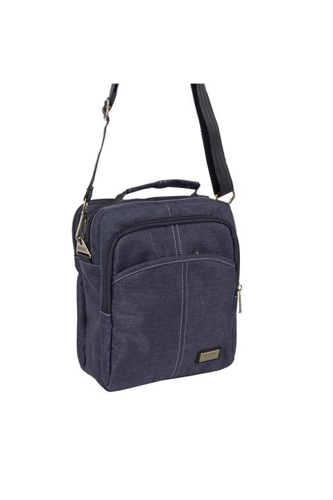 SEVENTEEN Unisex Siyah Kanvas Çapraz Omuz Postacı Çantası