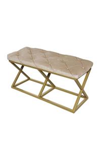 evodeko Gold – Beyaz Bench Puf