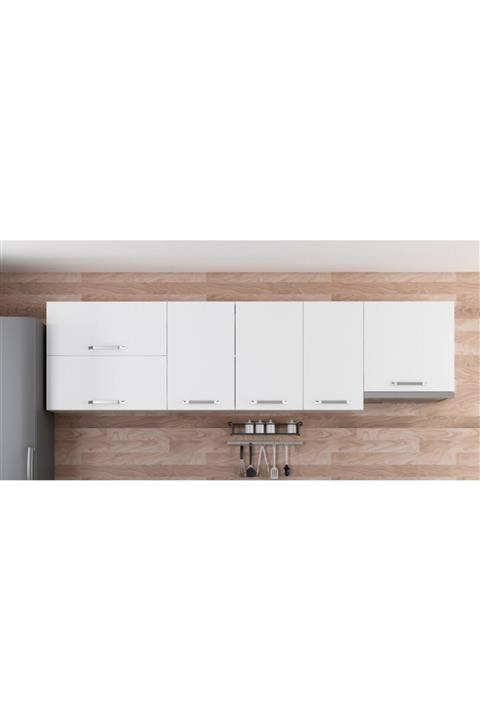 Minar 270 cm Mutfak Dolabı Beyaz 270-b8 Üst Modül