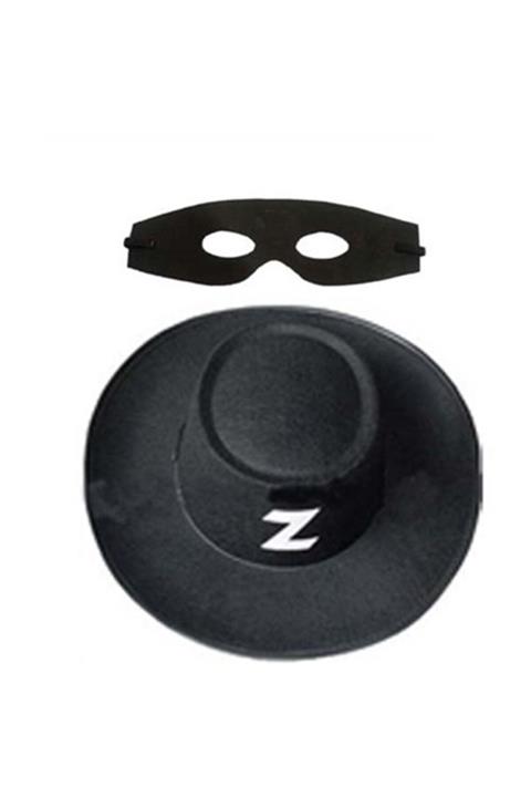 NARGO Zorro Şapka Maske Set Yetişkin