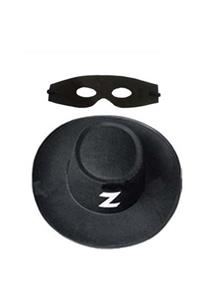 NARGO Zorro Şapka Maske Set Yetişkin