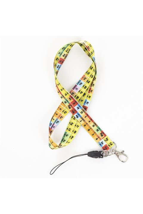 Makko Polo Periyodik Tablo Desenli Boyun Askı Ipi