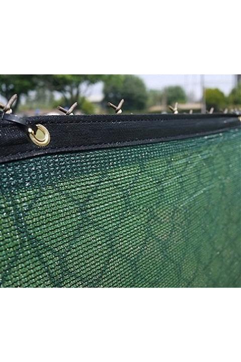 HRN Textile %95 Güneş Geçirmez Gölgelik File Gölgeleme Tülü Çit Filesi Balkon Gölgeliği 1x2 m2 Yeşil