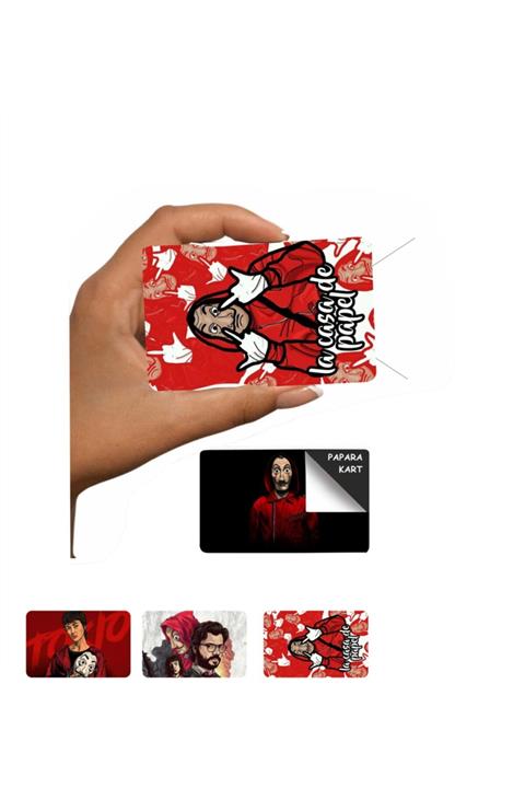 MARSİLYA La Casa De Papel Papara Kart Kaplama Sticker 4 Adet