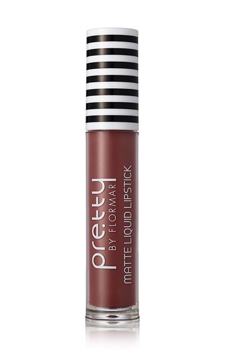 Flormar Mat Likit Ruj - Pretty Matte Liquid Lipstick 07 Dark Rosewood 8690604462773