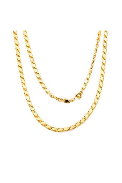 BİLEZİKHANE Kadın Gold 22 Ayar Altın Pullu Zincir 1.5 m