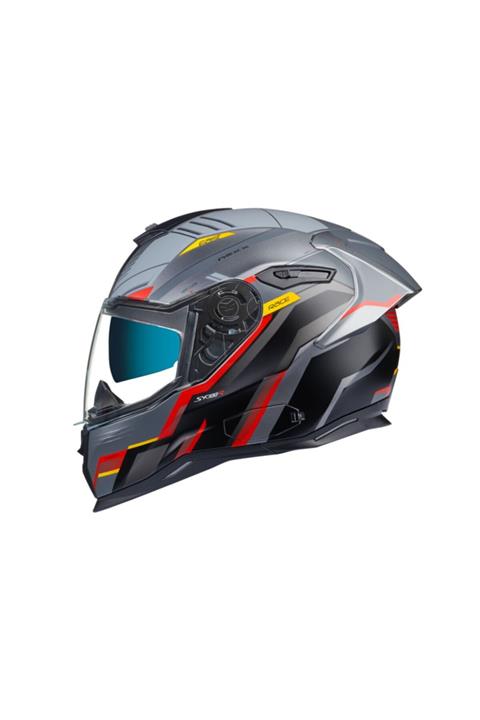 Nexx Sx.100r Grıdlıne Mat Gri-kırmızı Kask
