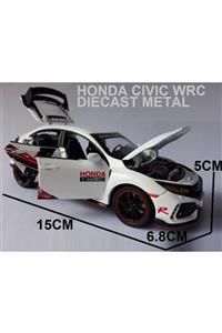 OYUNCAKSAHİLİ Honda Cıvıc Wrc Type Diecast Metal Araba Kapı Bagaj Kaput Açılır 6 Doors