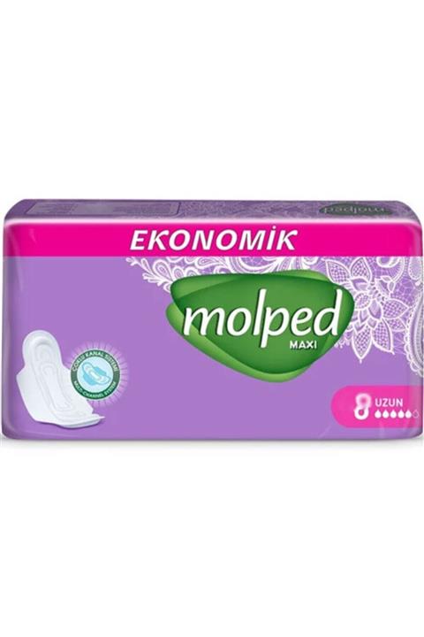 Molped Maxi Uzun Hijyenik Ped 8'li