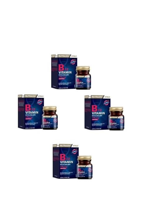 Nutraxin Hücre Bölünmesine Yardımcı B12 Vitamini 60 Kapsül x4