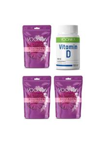 Voonka Collagen Beauty Gummies 30 Çiğnenebilir Tablet X3 Adet D Vitamini Takviyesi 102 Kapsül