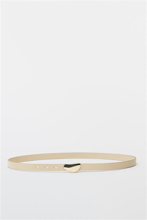 Massimo Dutti Kadın Metal Taş Detaylı Deri Kemer 06101650