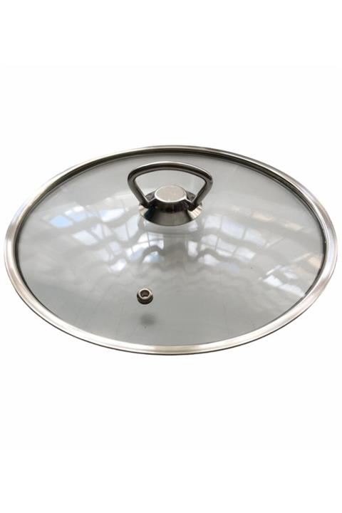 Şenhomee Cam Kapak Tencere Kapağı 22 Cm Tüm Marka Tencerelere Uyumlu Metal Tepeli