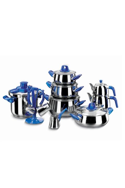 KORKMAZ A1737 Marına 18 Parça Hiper Set Tencere Takımı