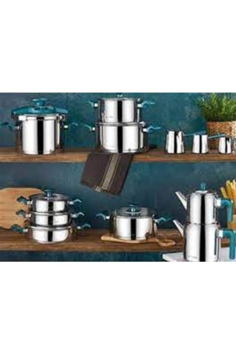 Aryıldız Ar Yıldız King Ideal 22 Parça Çelik Çeyiz Seti Zümrüt