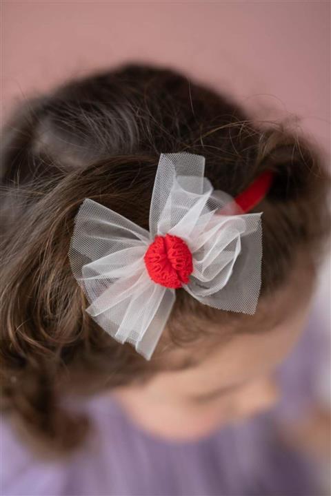 PixyLove Kırmızı Kız Çocuk Bandana Scarlett