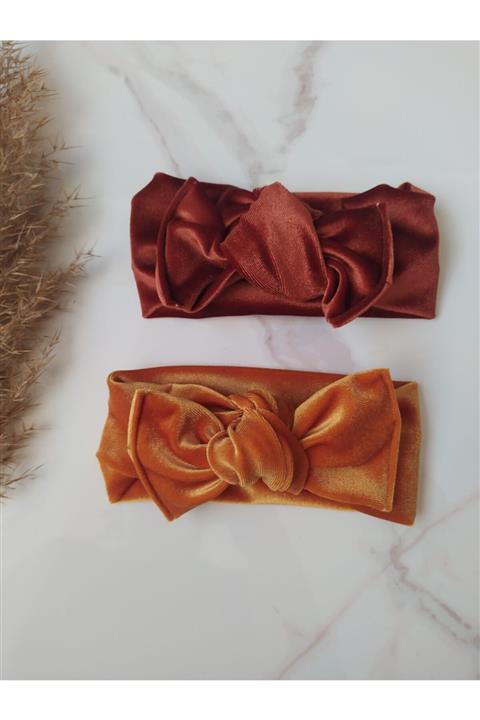 Mellonia Cc Sonbahar Kadife 2' Li Bandana Seti