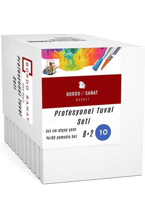 Bordosanat 10'lu Profesyonel Tuval Seti 50-50cm