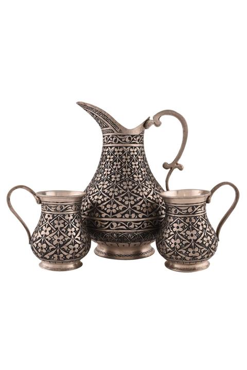 nusnus Bakır Papatya Desenli Sürahi +6 Bardak Bhn 161