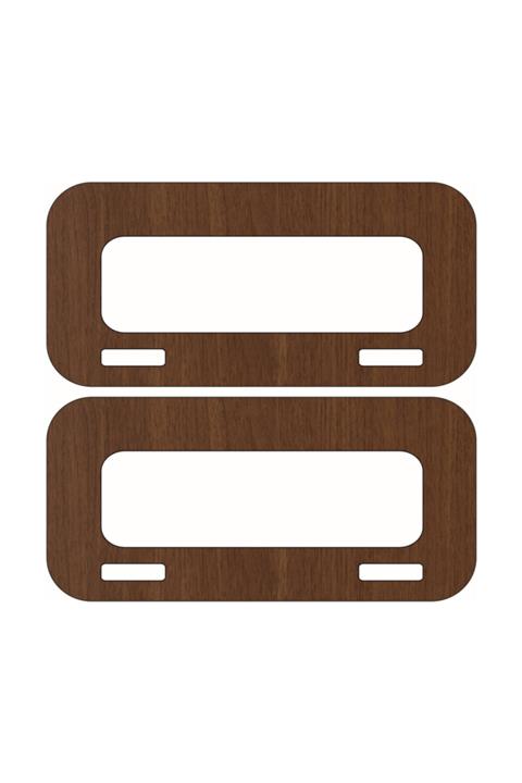 saray lazer Toptan Ahşap Çanta Kulp Model 6 - 20x10 - Hisar Ceviz - 24 Çift