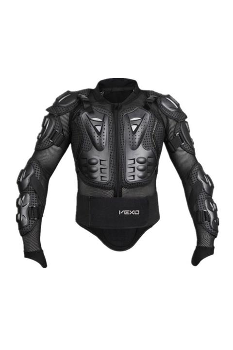 Vexo Erkek Siyah Full Koruma Motorcu Montu