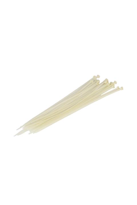 NALBUR BABA Plastik Beyaz Kablo Bağı 100 Adet 3.6 X 300mm