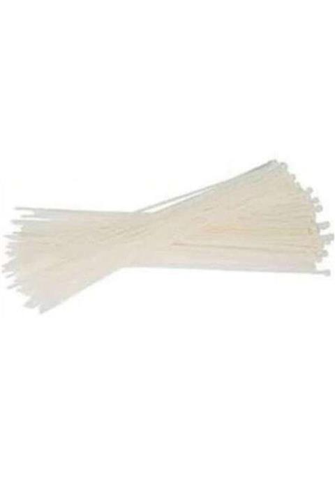AKSUFEZ Plastik Beyaz Cırt Kelepçe 4.8 x 250 mm 100 Lü Tnr-0275