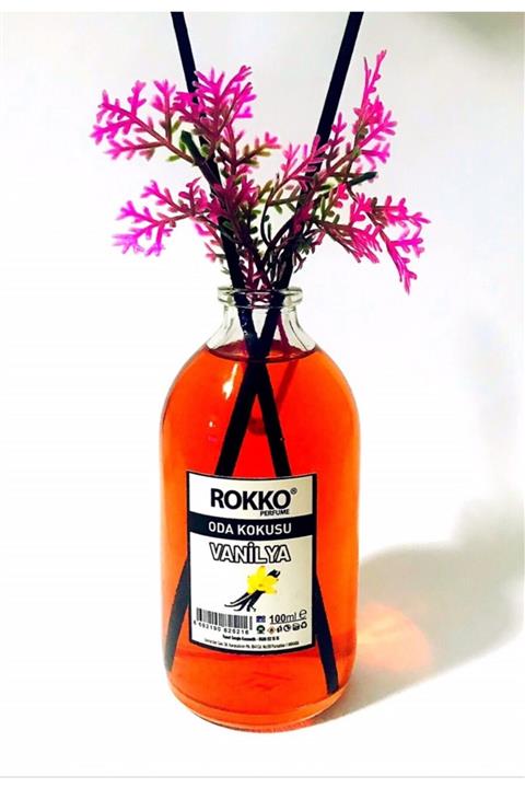 rokko parfüm Rokko Bambu Çubuklu Oda Banyo Tuvalet Kokusu Vanilya 100ml