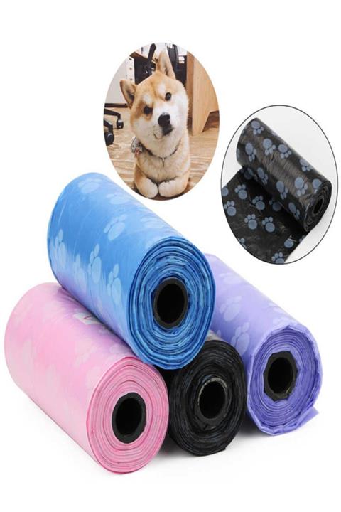 Tor Store 16'lı Set Evcil Hayvan Kedi Köpek Dışkı Kaka Poşeti Renkli