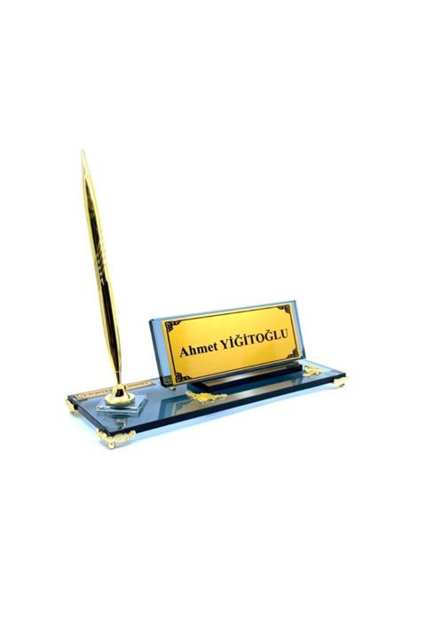 YİĞİTOĞLU DESIGN Premium Özel Tasarım Cam Masa Isimliği C15