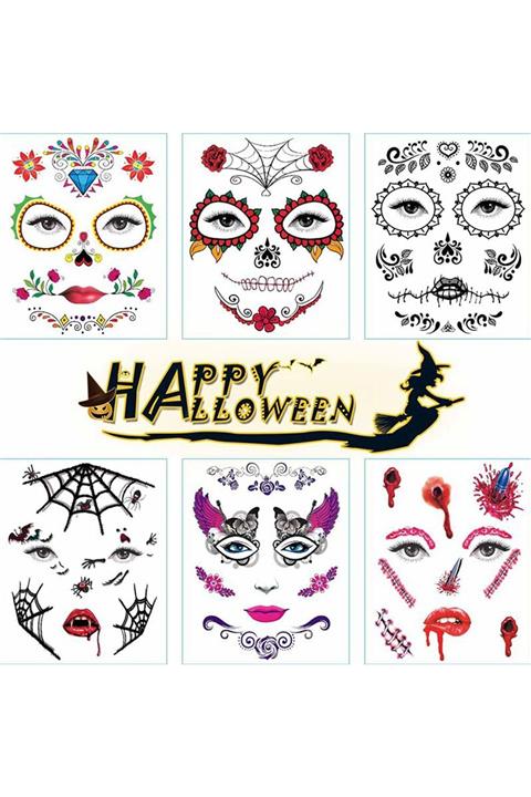 Angel Of Life Cadılar Bayramı Halloween Dövme Tattoos 12li