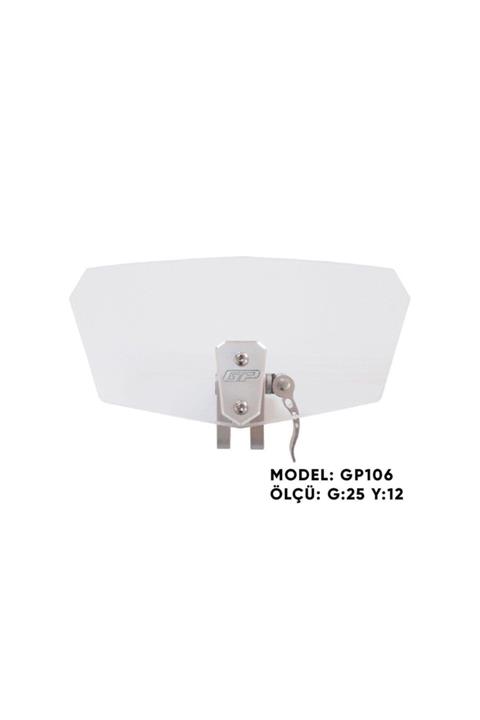 GP KOMPOZİT Gp106 Universal Asansörlü Deflektör Şeffaf Gri Aparat
