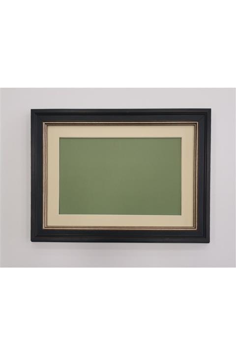 Tuğra Sanat Galerisi Standart A4 Çerçeve 21,0 X 29,7 Cm Iç Ölçü. 3,0 Cm Krem Paspartulu, Camlı Dekoratif Çerçeve