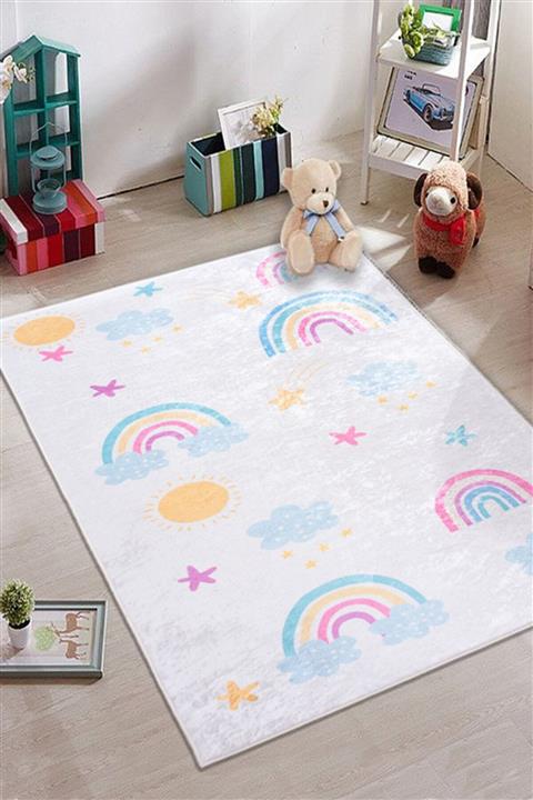 colizon Dekoratif Yıkanabilir Kaymaz Pamuk Tabanlı Çocuk Halısı