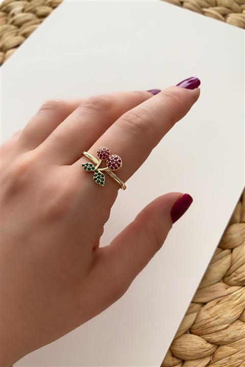 Çlk Accessories Ayarlanabilir Kiraz Figür Yüzük Tryüzük1130 Y32003