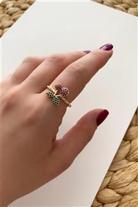 Çlk Accessories Ayarlanabilir Kiraz Figür Yüzük Tryüzük1130 Y32003