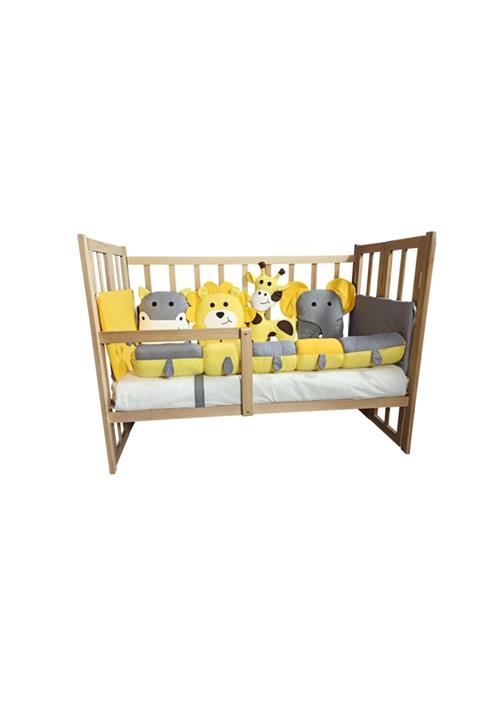 Rimini Baby Smartcrib Doğal Katlanır Beşik+ilk Arkadaşlarım Eğitici Uyku Seti Sarı-gri
