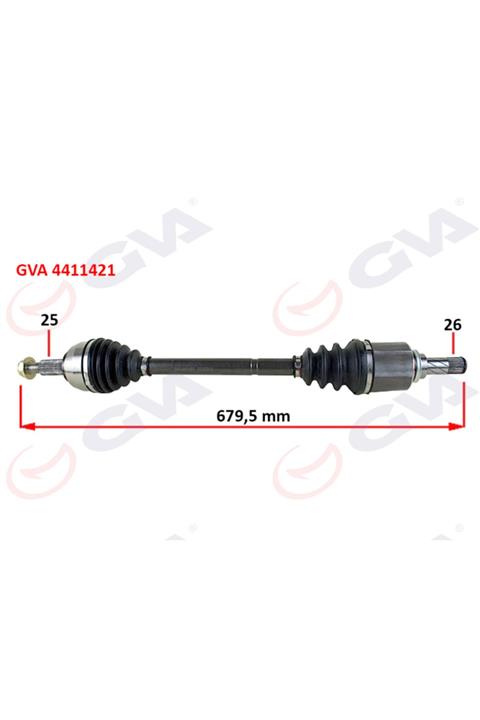 Çeşitli Gva 4411421 Komple Aks Sol Megane 3-fluence 1.5 Dci 6 Vites 09 680mm Renault - Dacıa